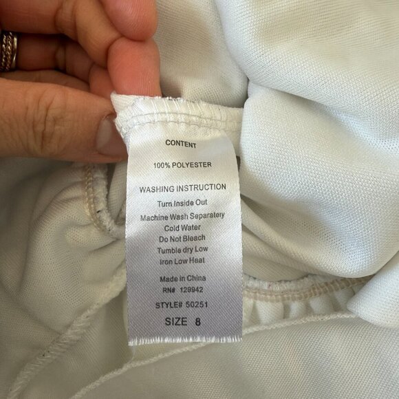 btween White Lace Fit & Flare Dress - Size 8 - Picture 6 of 7